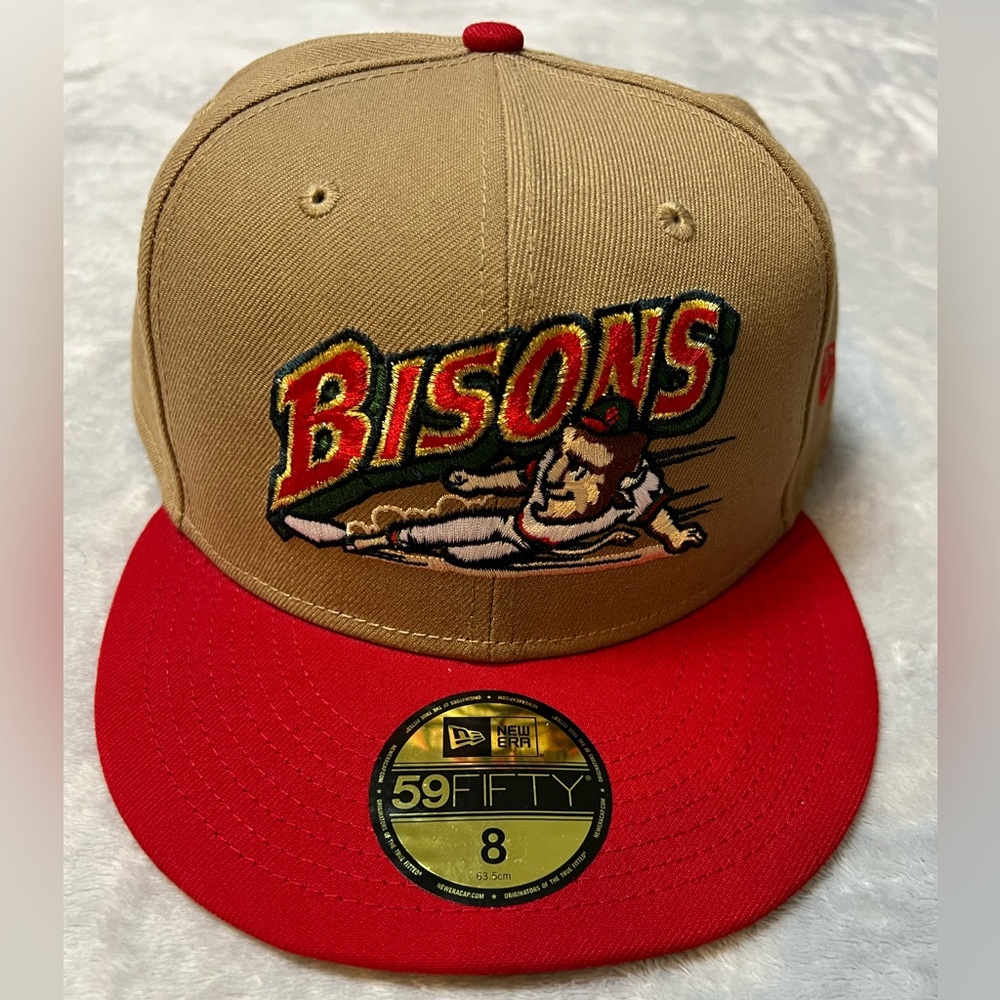 MiLB Buffalo Bisons Baseball Cap with Red Brim size 8